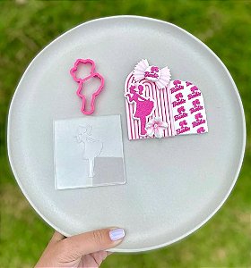 CORTADOR E STENCIL SILHOUETA DA BARBIE