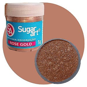 Pó Para Decoração Rose gold  SugarArt para doces e bolo