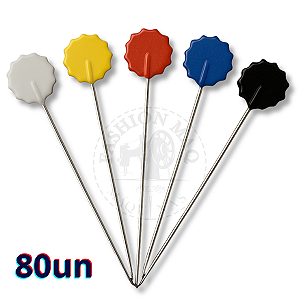 Alfinete Cabeça de Flor 80un