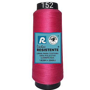 Linha de Costura Cor 152 Cereja 2000J (1.828m) Gramatura 120 Tex 27 Marca Resistente 100% Poliéster#