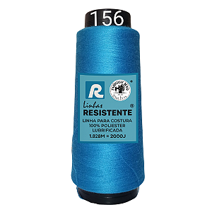 Linha de Costura Cor 156 Oceano 2000J (1.828m) Gramatura 120 Tex 27 Marca Resistente 100% Poliéster