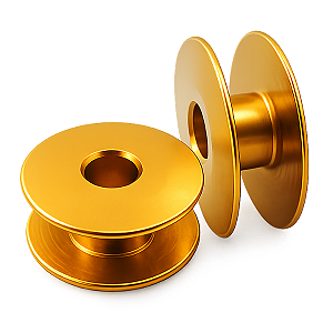 Bobina Para Máquina de Costura Reta Alumínio Amarela 8278