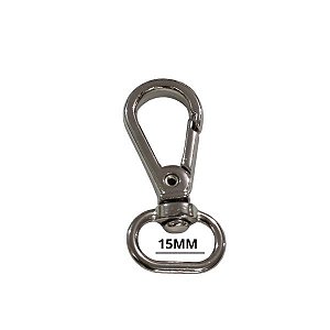 Mosquetão 15mm Niquelado