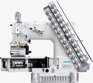 Máquina Jack Elastiqueira Cilíndrica 12 Agulhas 8009 220v