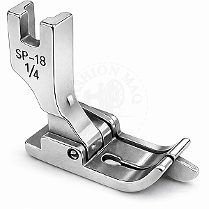 Calcador de Pesponto Para Reta Industrial de Metal com Guia Direito 1/4 (6mm)