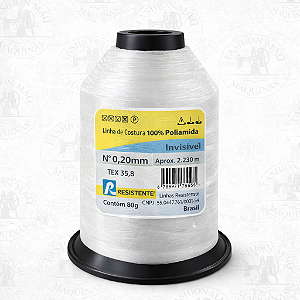 Linha Resistente Monofilamento Invisível 0,20MM 80g 100% Poliamida
