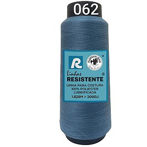Linha de Costura Cor 062 Carpe 2000J (1.828m) Gramatura 120 Tex 27 Marca Resistente 100% Poliéster