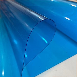 Plástico Cristal Transparente Azul turquesa 0,40mm