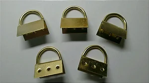 Terminal Para Chaveiro Dourado Cataforetico C/ 5Un