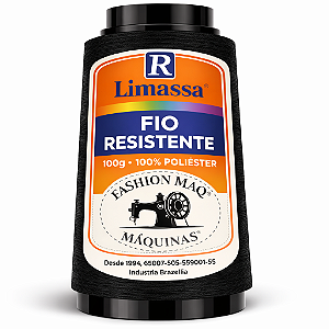 Fio Resistente Cor 044 Preto 100g Marca Resistente 100% Poliéster