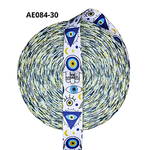 Alça Chic 30mm Estampada Olho Grego