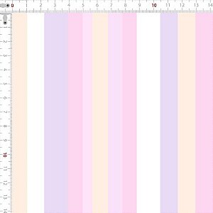 Tecido Avimor Digital Listrado Colorido Candy Rosa