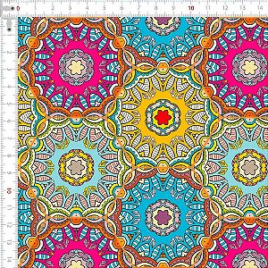 Tecido Avimor Digital Mandalas Multicolor