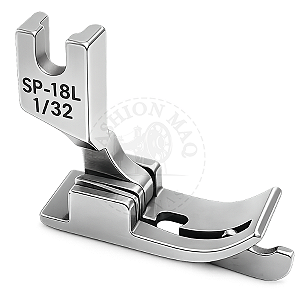 Calcador de Pesponto Para Reta Industrial de Metal com Guia Esquerdo 1/32 (1mm)