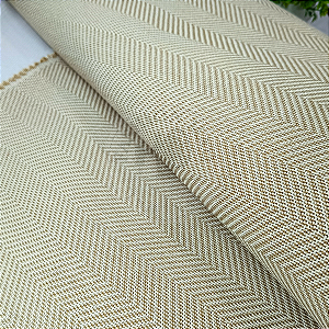Tecido Trisset Chevron Marfim 100% Polipropileno para Bolsas, Artesanato e Decoração (0,50 x 1,40m)