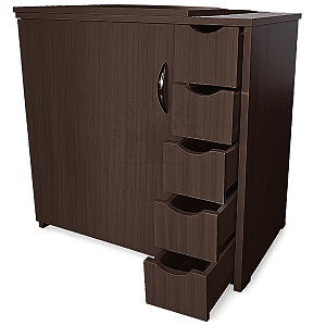 Gabinete Luxo para Máquina de Costura Doméstica Antiga Cor Café
