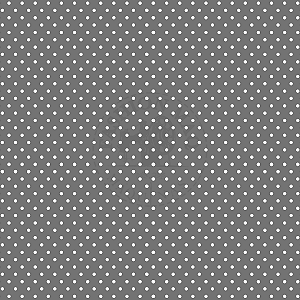 Tecido Tricoline 100% Algodão Poá Cinza Escuro - Metro