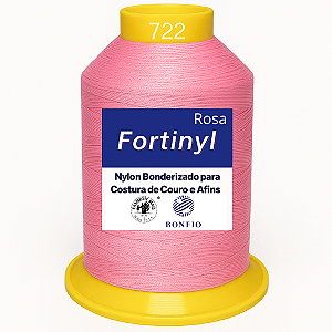 Linha de Nylon Bonfio Gramatura 60 (100% Poliamida) Cor Rosa - Para Costura de Couro e Afins
