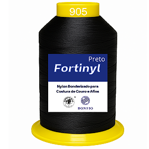 Linha de Nylon Bonfio Gramatura 60 (100% Poliamida) Cor Preto - Para Costura de Couro e Afins