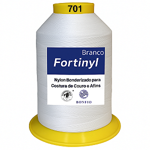 Linha de Nylon Bonfio Gramatura 60 (100% Poliamida) Cor Branco - Para Costura de Couro e Afins