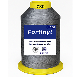 Linha de Nylon Bonfio Gramatura 60 (100% Poliamida) Cor Cinza - Para Costura de Couro e Afins