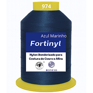 Linha de Nylon Bonfio Gramatura 60 (100% Poliamida) Cor Azul Marinho - Para Costura de Couro e Afins