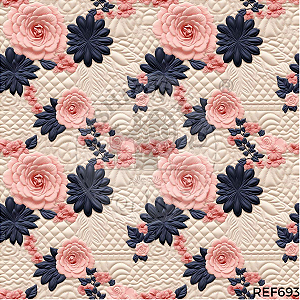 Tecido Tricoline Digital Quilt Rosmarino 5