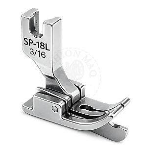 Calcador de Pesponto Para Reta Industrial de Metal com Guia Esquerdo 3/16 (5mm)