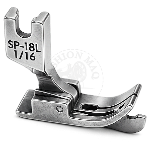 Calcador de Pesponto Para Reta Industrial de Metal com Guia Esquerdo 1/16 (2mm)