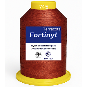 Linha de Nylon Bonfio Gramatura 60 (100% Poliamida) Cor Terracota - Para Costura de Couro e Afins