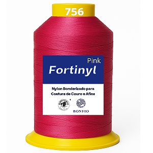 Linha de Nylon Bonfio Gramatura 60 (100% Poliamida) Cor Pink - Para Costura de Couro e Afins