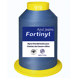 Linha de Nylon Bonfio Gramatura 60 (100% Poliamida) Cor Azul Jeans - Para Costura de Couro e Afins