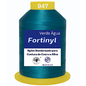 Linha de Nylon Bonfio Gramatura 60 (100% Poliamida) Cor Verde Água - Para Costura de Couro e Afins