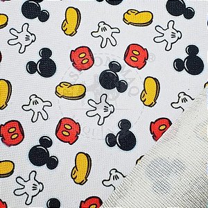 Oxford Dublado Mickey Fundo Branco
