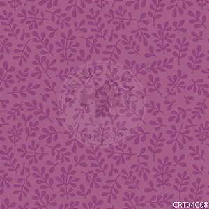 Tecido Tricoline Folhinhas Uva