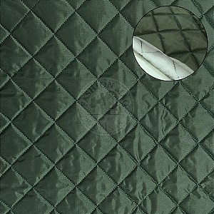 Nylon Matelassê Impermeável Quadriculado Verde