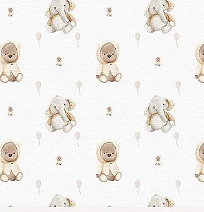 Fralda Digital Estampada Ursinho c/ Elefante