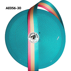 Alça Chic 30mm Estampada Rosa Bege e Tiffany