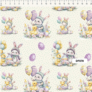 Tecido Tricoline Digital Coleção Pascoa 3
