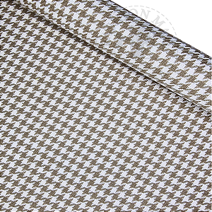 Tecido Jacquard Pied Poule Bege