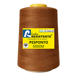 Linha Resistente 022/50 Ocre 5000m Pesponto Gramatura 200 Tex 50 Marca Resistente 100% Poliéster