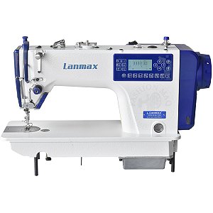 Máquina de Costura Industrial Reta Eletrônica Lanmax LM180-110v Cárter Blindado e Funções Automáticas