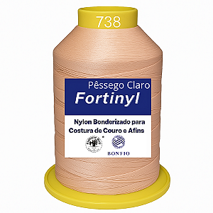 Linha de Nylon Bonfio Gramatura 60 (100% Poliamida) Cor Pêssego Claro - Para Costura de Couro e Afins