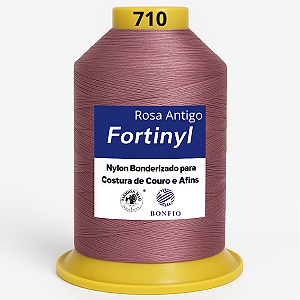 Linha de Nylon Bonfio Gramatura 60 (100% Poliamida) Cor Rosa Antigo - Para Costura de Couro e Afins