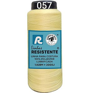 Linha de Costura Cor 057 Pastel 2000J (1.828m) Gramatura 120 Tex 27 Marca Resistente 100% Poliéster