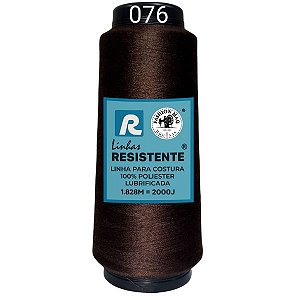 Linha de Costura Cor 076 Mouse 2000J (1.828m) Gramatura 120 Tex 27 Marca Resistente 100% Poliéster#