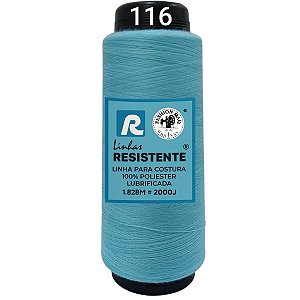 Linha de Costura Cor 116 Eduarda 2000J (1.828m) Gramatura 120 Tex 27 Marca Resistente 100% Poliéster