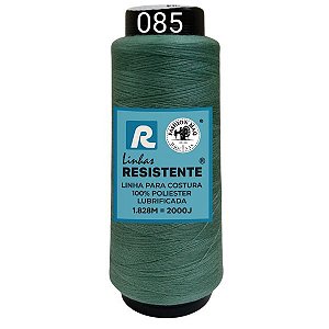 Linha de Costura Cor 085 Verde Natisa 2000J (1.828m) Gramatura 120 Tex 27 Marca Resistente 100% Poliéster