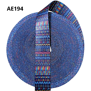 Alça Acetinada Estampada Cor 194 África 30mm - Toque Macio e Alta Resistência