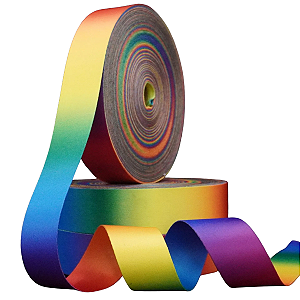 Alça Acetinada Estampada Cor 64 Degradê Colorido 30mm - Toque Macio e Alta Resistência